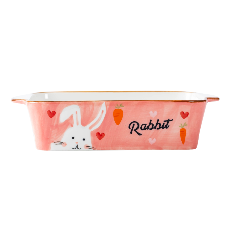 麦可可 微波炉烤盘专用家用餐盘陶瓷烤箱芝士焗饭碗盘子碗菜盘单个装