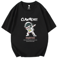 Claw money短袖T恤男ins宇航员印花纯棉圆领体恤休闲宽松百搭半袖
