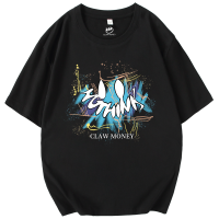 Claw money短袖t恤男潮流纯棉青少年潮牌ins字母半袖宽松圆领体恤