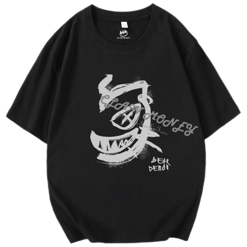 Claw money短袖t恤男士夏季纯棉印花学生半袖大码宽松百搭19