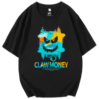 Claw money短袖t恤男纯棉半袖衣服学生宽松大码印花圆领体恤潮流