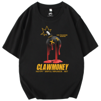Claw money短袖t恤男纯棉半袖学生宽松大码印花圆领体恤潮流衣服