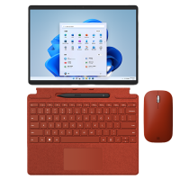 [配原装波比红(键盘+鼠标+笔)]微软(Microsoft)Surface Pro8 8G 256G 11代i5-1135G7 二合一平板电脑 亮铂金石墨灰 13英寸触屏笔记本电脑