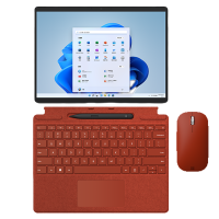 [配原装波比红键盘+鼠标+笔]微软(Microsoft)Surface Pro8 16G 512G 11代i7-1185G7 二合一平板电脑 亮铂金 石墨灰13英寸窄边框笔记本电脑