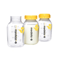 美德乐Medela储奶瓶150ml(3个装)存奶瓶喂宝宝奶瓶PP奶瓶标准口径奶嘴奶盖通用材质安全掉落不易破碎