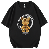Claw money潮牌短袖T恤男圆领ins衣服印花体恤纯棉宽松潮流半袖