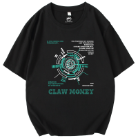 Claw money短袖t恤男潮流青少年字母印花半袖季宽松纯棉帅气体恤