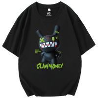 Claw money潮牌短袖T恤男纯棉圆领ins印花大码体恤宽松青少年半袖