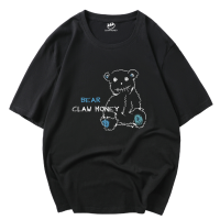 CLAW MONEY 短袖t恤男士韩版潮流ins夏季圆领纯棉体恤宽松百搭T恤