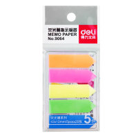 得力(deli) 9064 指示标签12*43mm(混) 彩色荧光膜索引 指示标签 文件分类 粘贴便利贴纸 12包装