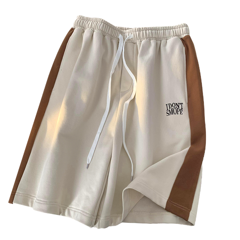 CLAW MONEY 休闲短裤男夏季潮牌百搭宽松短裤潮流撞色抽绳五分裤