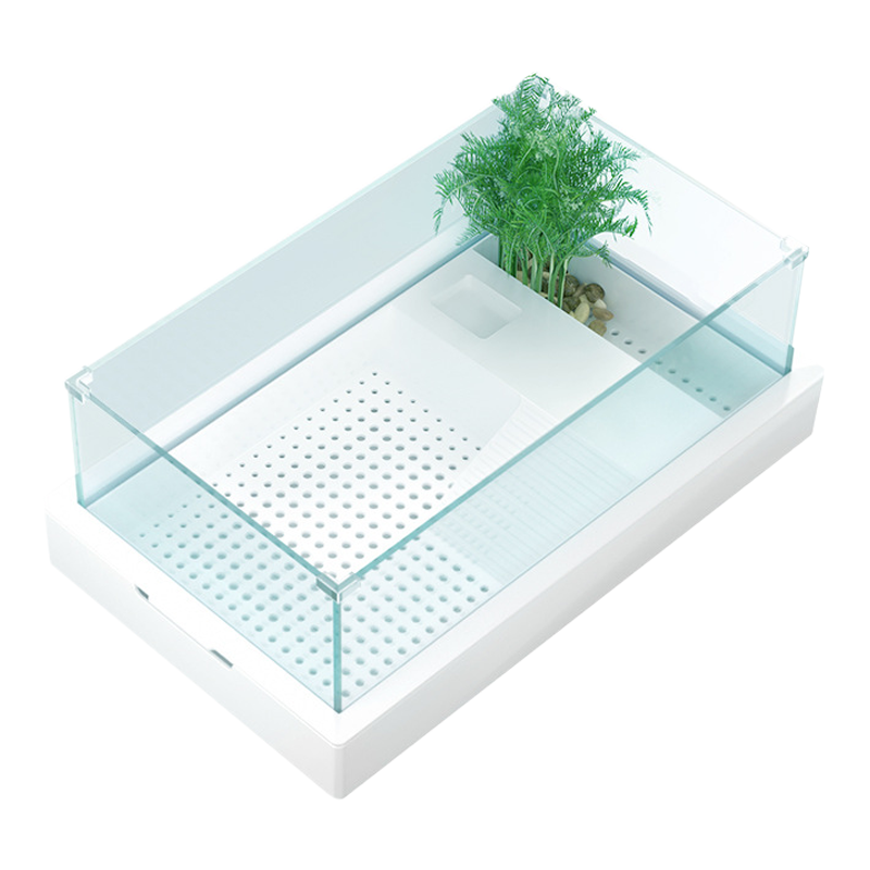 YEE 玻璃乌龟缸-组合款/分体式 带晒台 生态缸巴西龟盒 养龟箱 房子养殖盆家用  水族世界