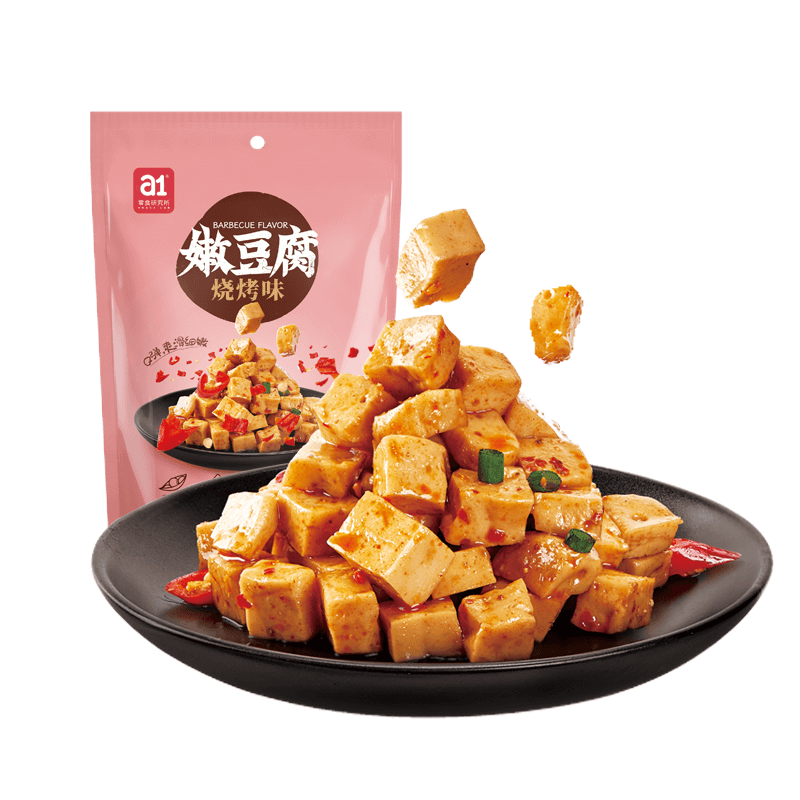 [上海物资保障专场]a1嫩豆腐烧烤味280g(袋装)美味零食香辣小吃小零食