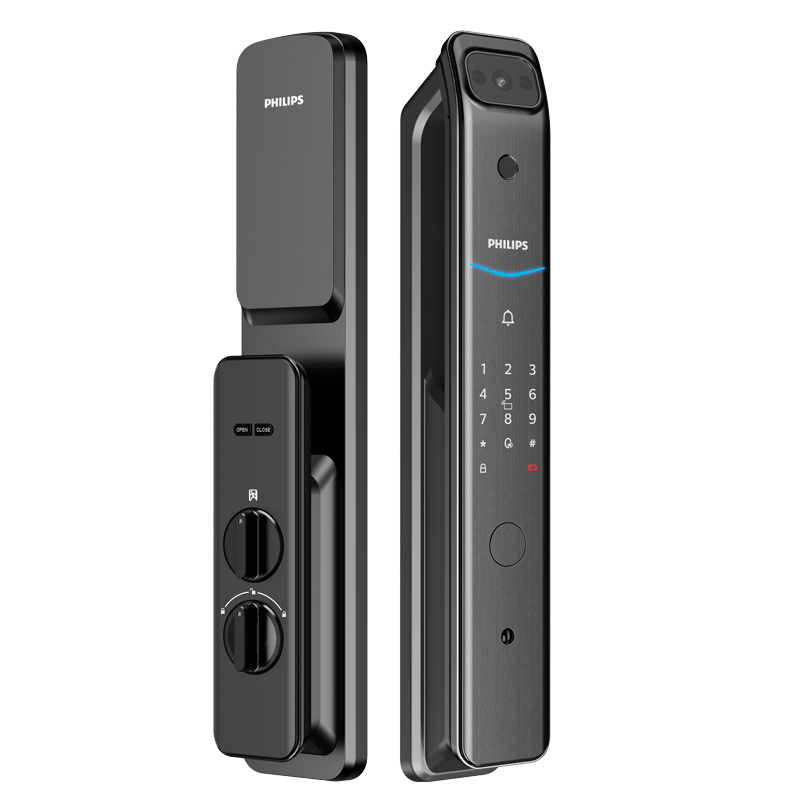 [苏宁易购]飞利浦DDL708家用防盗门视频监控全自动推拉密码智能锁