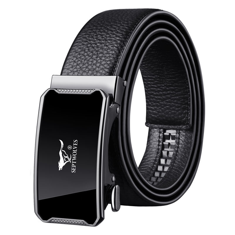 七匹狼男士皮带真皮自动扣商务腰带男式牛皮裤带裤潮腰带