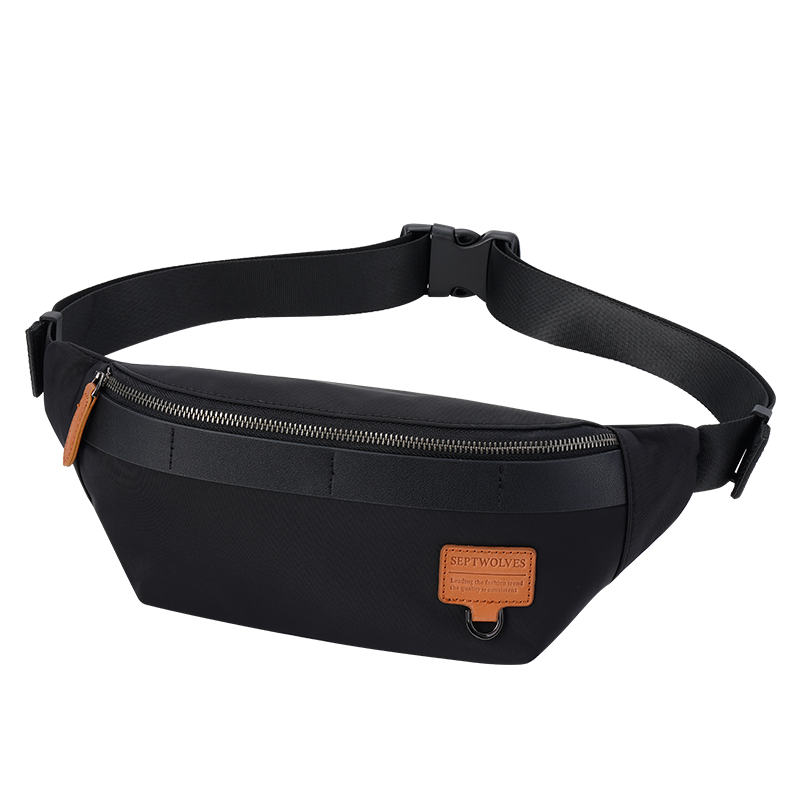 七匹狼胸包男士包包单肩斜挎包机能运动腰包男包休闲帆布小背包潮