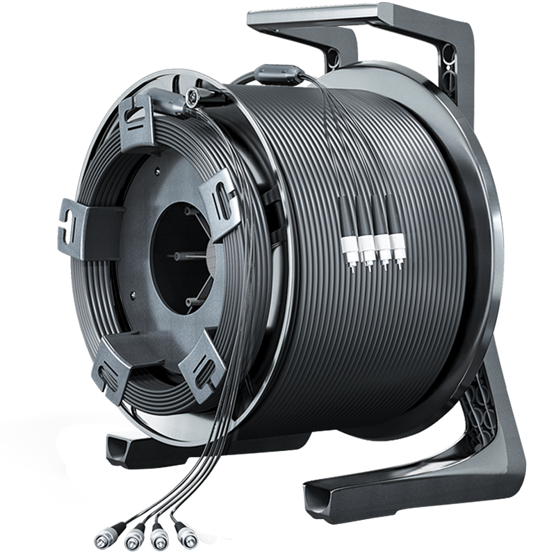 千天(QANTOP)室外单模4芯野外光缆150米 铠装光纤FC-FC防水基站通信野外抢修光缆 QT-FC402