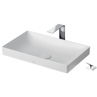 TOTO台上盆智洁釉面长方形洗手面盆LW4715陶瓷卫浴洗脸台