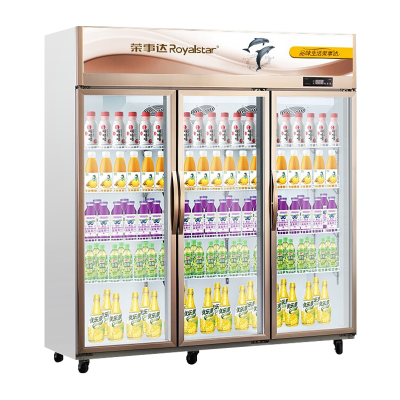 荣事达 经济款 风冷饮料柜上机组 商用展示柜 立式陈列柜 冰柜 冷藏保鲜柜 商用冷柜 啤酒柜 饮料柜LC-1800CF