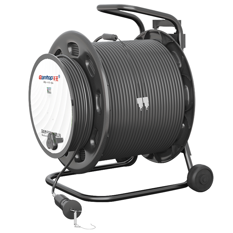 千天(QANTOP)室外单模2芯野外光缆300米 铠装光纤航空头-FC防水基站通信野外抢修光缆 QT-HFC04