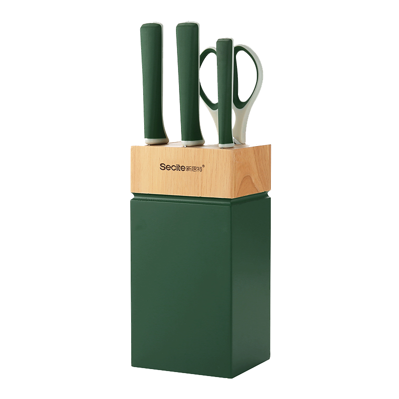 新思特墨绿系列XST-005刀具套装家用厨房菜刀五件套墨绿色全套厨房刀具