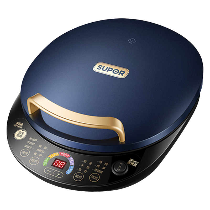 苏泊尔(SUPOR) 电饼铛双面加热家用电饼铛 煎烤机薄饼机电饼锅煎饼锅春饼机烙饼锅 蓝色 JD30AQ856
