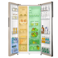 美的BCD-528WKPZM(E) 528升变频冰箱对开门双门节能智能双开门风冷无霜