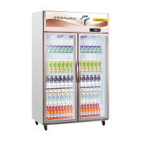荣事达 经济款 风冷饮料柜上机组 商用展示柜 立式陈列柜 冰柜 冷藏保鲜柜 商用冷柜 啤酒柜 饮料柜LC-1200CF