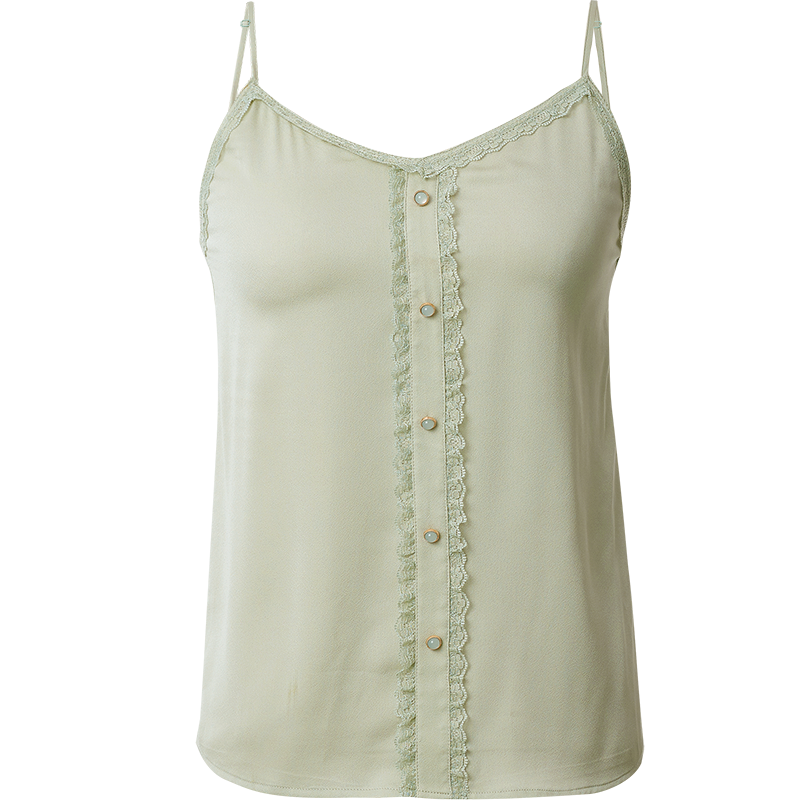 OUNIXUE欧昵雪 | [性感蕾丝吊带]夏季V领花边打底衫拼接宽松外穿小背心女