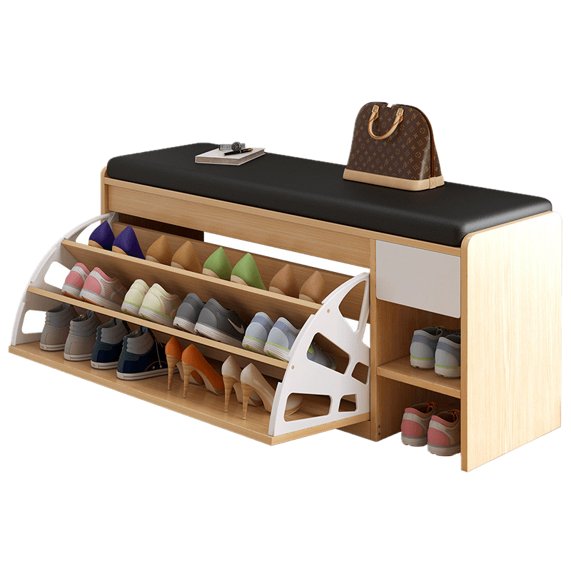 弘拜 鞋架子家用门口翻斗换鞋凳 室内简易收纳鞋柜坐凳一体凳子