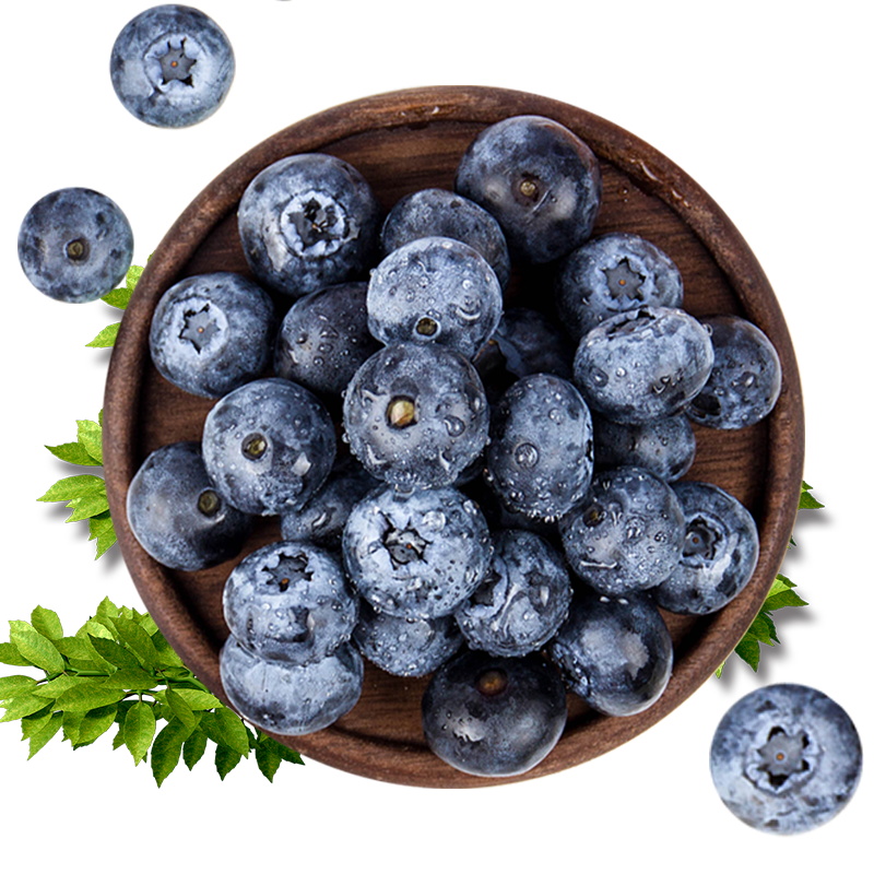 [五个农民]精品丹东蓝莓大果国产新鲜水果 单果15mm+(4盒装)顺丰发货