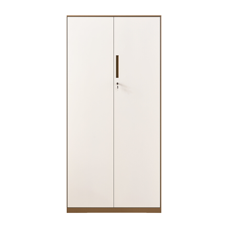 永格文件柜铁皮柜办公柜钢制铁皮柜资料柜档案柜储物拆装柜薄边通双节柜咖啡色加厚款