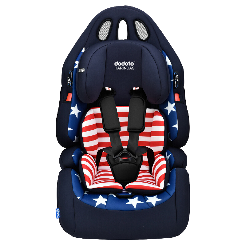 dodoto儿童安全座椅汽车婴儿宝宝五点式车载座椅通用款668安全带版