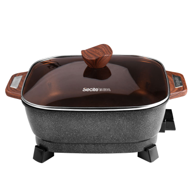 Secite新思特木与石系列A-8电火锅家用多功能电热锅宿舍插电一体电炒锅