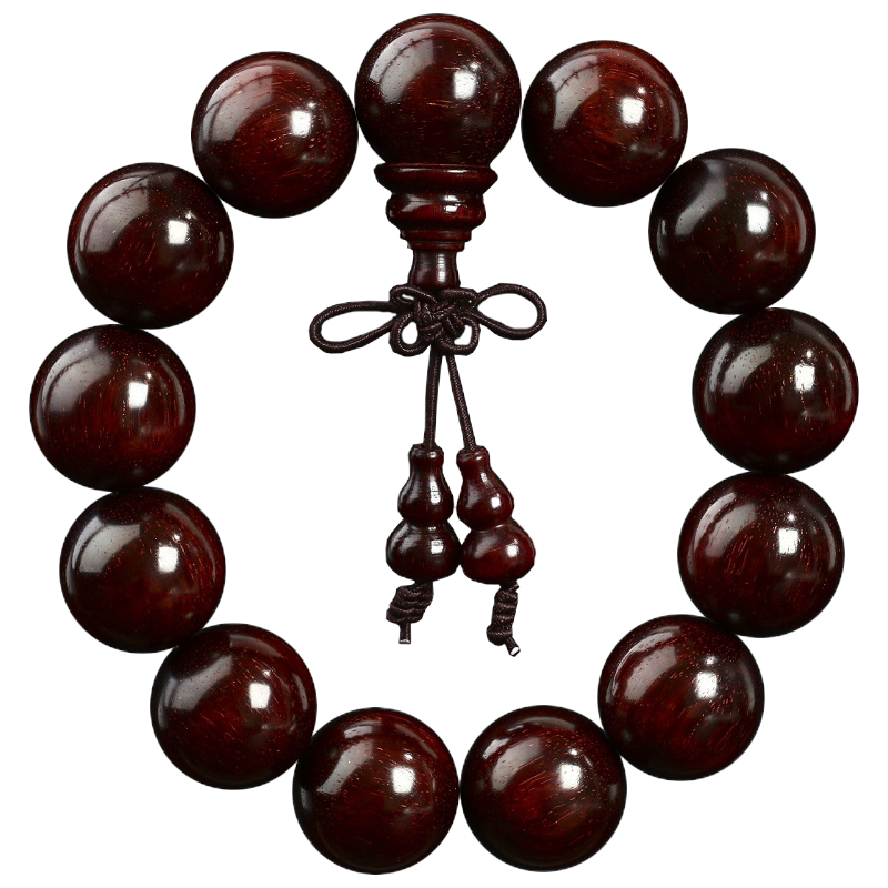 [梵心阁]印度小叶紫檀手串 多金星款 佛珠文玩 老料木手链 带星 男女礼物念珠 0.6-2.0可选[原创国潮]