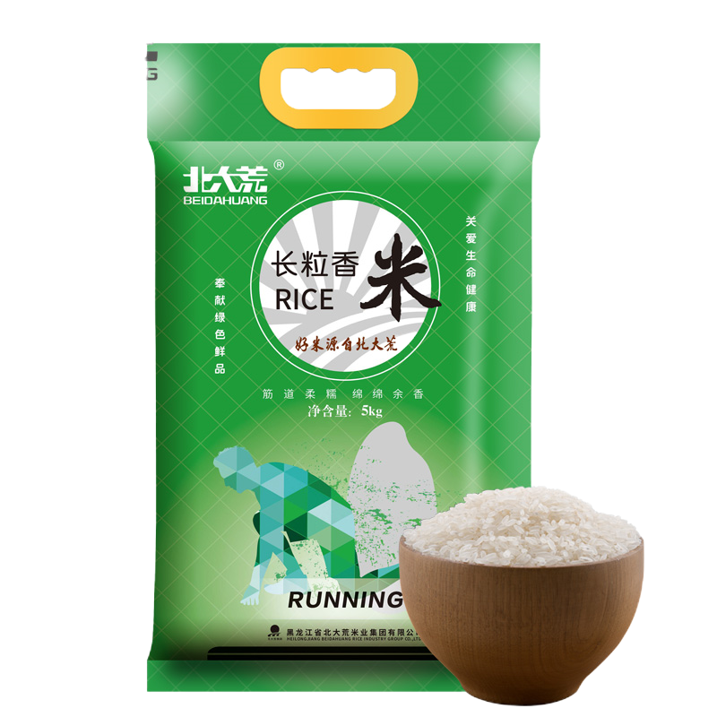 [苏宁自营 顺丰直邮]北大荒东北长粒香大米5KG 当季新米 现磨现发 米砖包装 粳米稻香稻花香长粒香