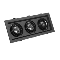 四通 三头斗胆筒灯 嵌入式led天花灯 射灯照明灯150*350mm(ST靓晶)