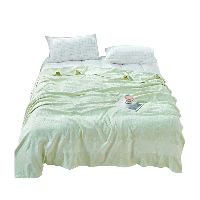 安居先森法慕恩莎全棉毛巾被绿色150*200cm D4563(条)