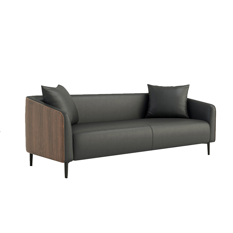 质凡老板办公室商务沙发洽谈合同沙发皮艺简约大气接待办公沙发组合