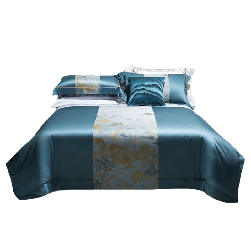 茜茜公主120支全棉提花四件套-万里江山