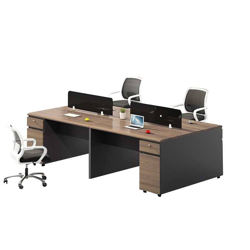 永格办公家具屏风办公桌职员办公桌椅组合办公工位并排四人位