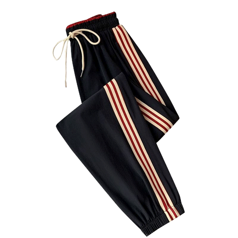 秋壳冰丝速干运动裤子女春夏秋微弹力宽松高腰束脚休闲哈伦裤长裤