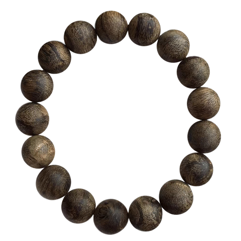 [梵心阁] 越南芽庄沉香手串 男款佛珠念珠18mm保真送礼物沉香木手串圆珠密油老料女款手链