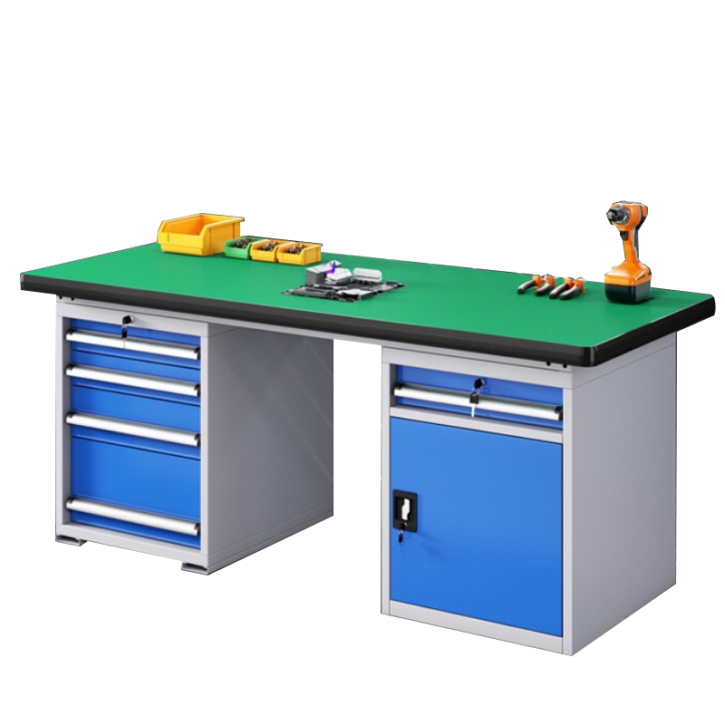 永格静电工作台电子维修桌实验室试验台流水线操作台 1.5米1抽1门+4抽