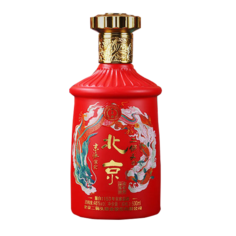 永丰牌北京二锅头白酒46度龙纹品鉴级清香型500ml*6瓶 睿智红