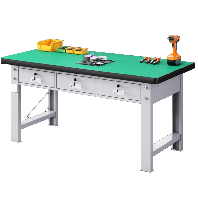 永格静电工作台电子维修桌实验室试验台流水线操作台 1.5米横三抽