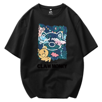 Claw money 男士短袖T恤夏季潮纯棉圆领短袖T恤男情侣青年上衣