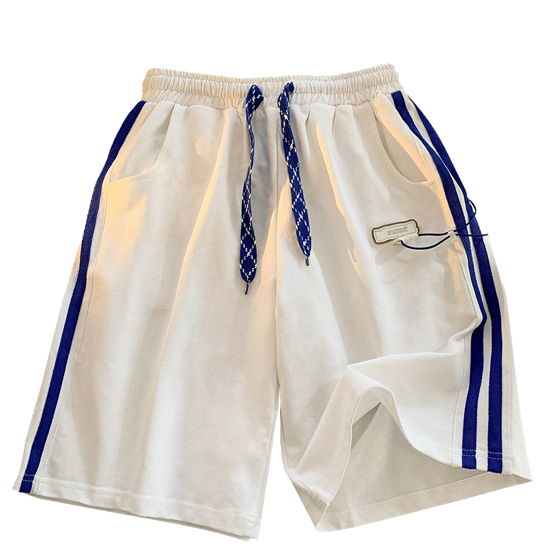 CLAW MONEY 运动短裤男夏季宽松条纹裤子韩版ins休闲百搭五分裤潮