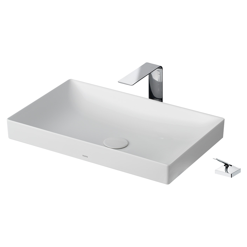 TOTO桌上式洗脸盆家用陶瓷长方形艺术盆LW4716台上盆洗手盆