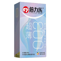 倍力乐003超薄避孕套6只装成人情趣计生用品超薄型大油量润滑玻尿酸安全套保险套